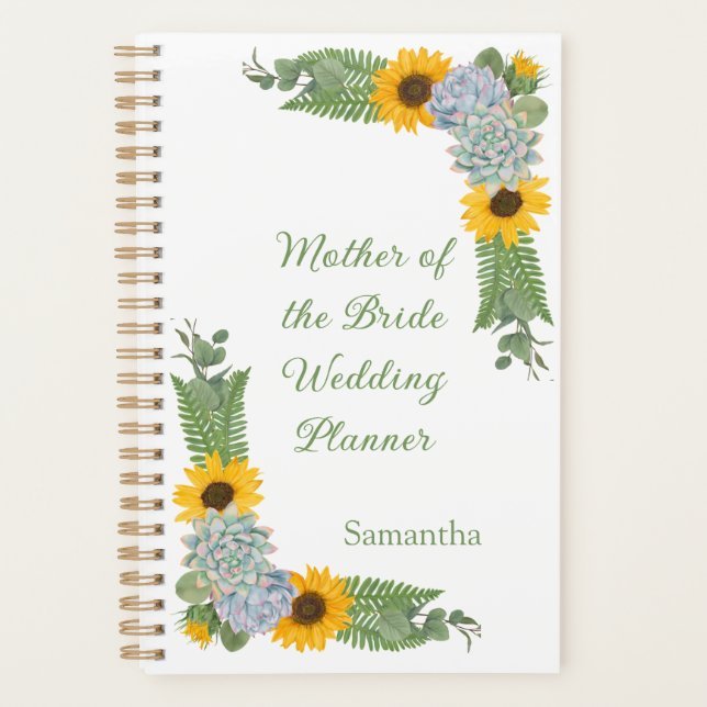 Fleurs de soleil Mère Jaune Wedding planner mariée (Devant)