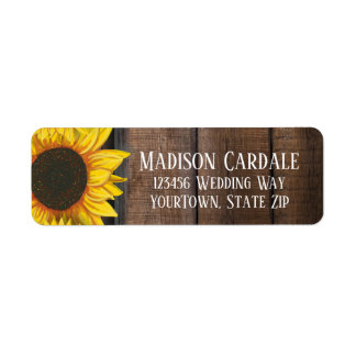 Fleurs de soleil rustique Mariage personnalisé