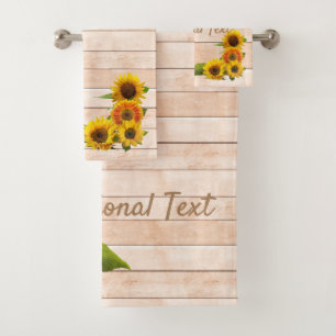 Fleurs de soleil rustiques sur bois