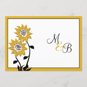 Fleurs de soleil simples Faire-part de mariage mon