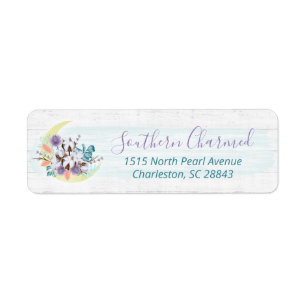 Fleurs de Sud Coton Lune & Bois Adresse de Retour