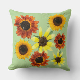 Fleurs de tournesol colorées Photos Coussin