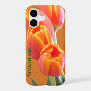 Fleurs de tulipe orange personnalisées avec votre