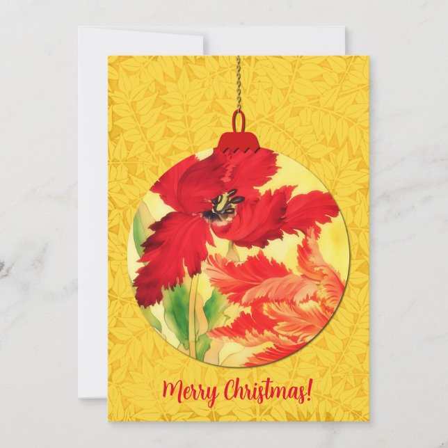 Fleurs de tulipes - Carte Plat Art Ornament (Devant)