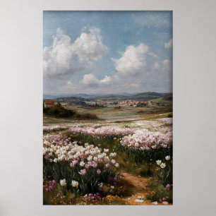 Fleurs de tulipes imprimables, Art mural antique d