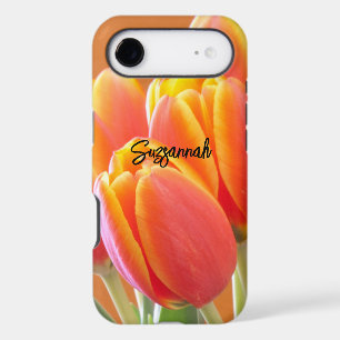 Fleurs de tulipes orange vibrant personnalisées Ph