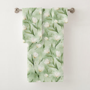 Fleurs de tulipes vertes blanches Shower de mariag