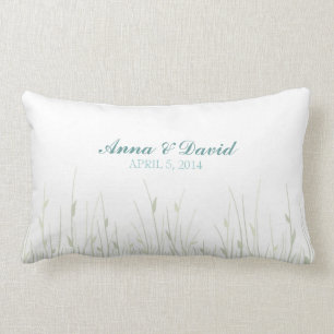 Fleurs d'empreinte digitale de mariage - coussin