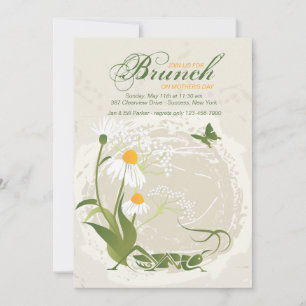 Fleurs d'été Invitation Fête des mères
