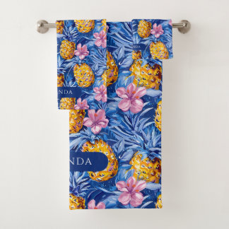 Fleurs d'été Motif floral tropical de l'ananas