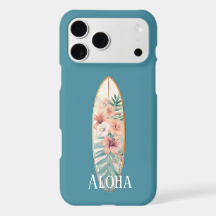Fleurs d'Hibiscus Rose Bleu Planche de Surf Aloha