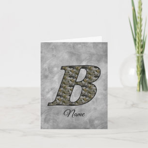 Fleurs d'hydrange Bigarrée Monogramme Initiale B P