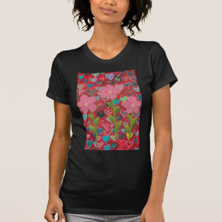 Fleurs du coeur des femmes T-Shirt