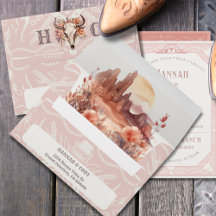 Fleurs du désert Enveloppe Faire-part de mariage o