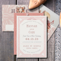 Fleurs du désert Invitation de mariage western