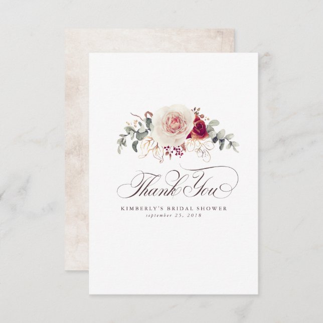 Fleurs Élégantes de Teinte Terreuse Petit Merci (Devant / Derrière)