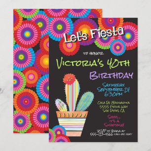 Fleurs en papier pour fiesta mexicaine invitations