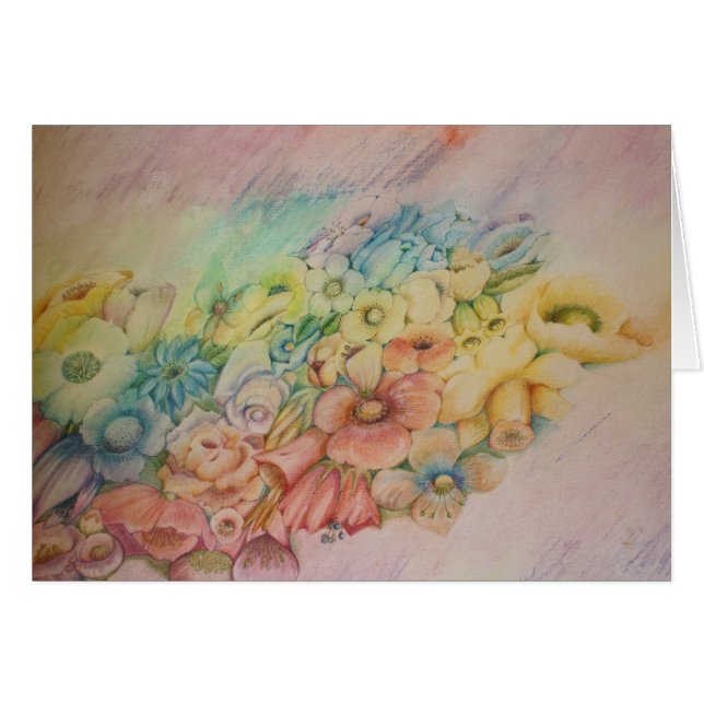 Fleurs en pastel (Devant horizontal)