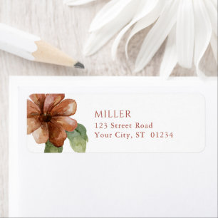 Fleurs en terre cuite Adresse personnalisée
