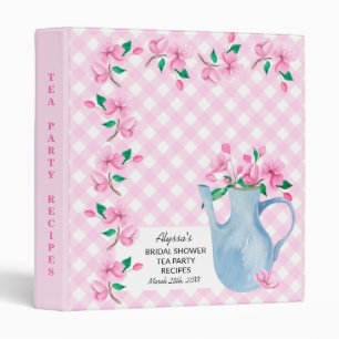 Fleurs en Thé En vichy Recettes Tea Party Classeur