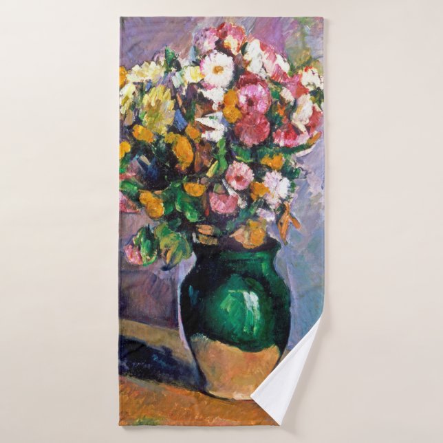 Fleurs en Vase, Cézanne (Serviette de bain)