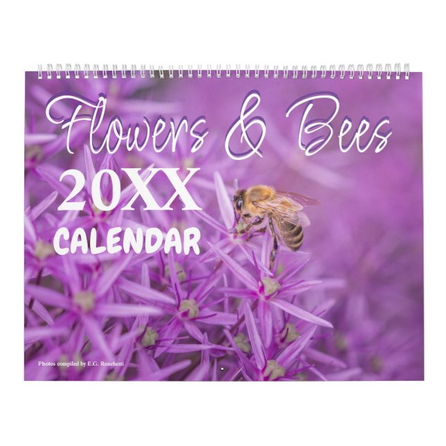 Fleurs et abeilles Floral Nature 2025 Calendrier (Protection)