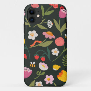Fleurs et animaux. Conception de coque pour iPhone