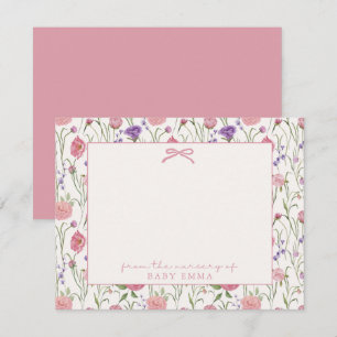 Fleurs et arc, De la pépinière de carte