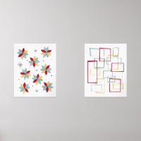 Fleurs et cadres funky Mid Century Moderne