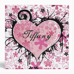 Fleurs et classeur d'Avery de coeur