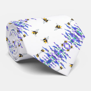 Fleurs et Cravate d'abeilles de miel