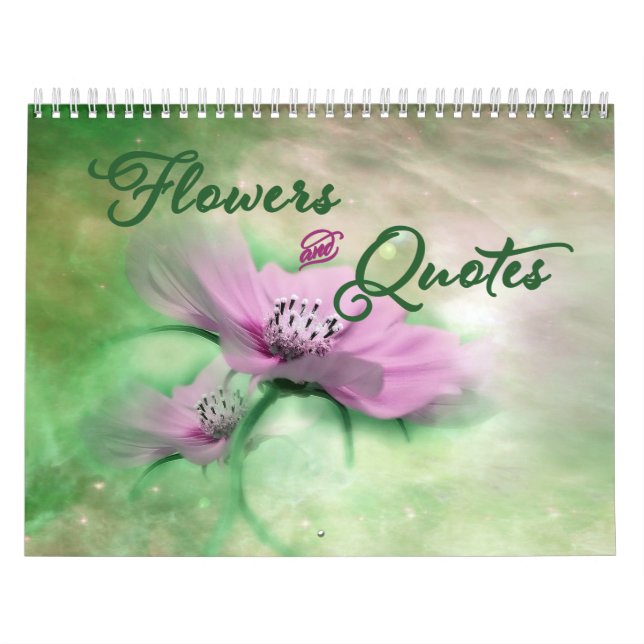 Fleurs et devis Calendrier mural (Protection)