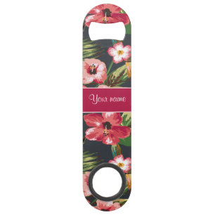 Fleurs et feuille tropicaux élégants de ketmie