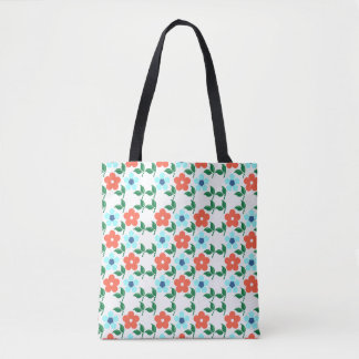 Fleurs et feuilles sur tout le Sac fourre-tout