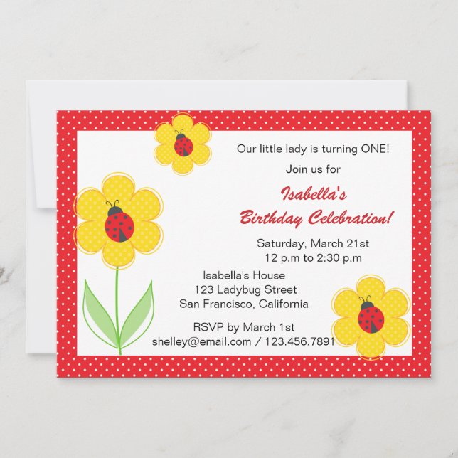 Fleurs et invitations aux fêtes d'anniversaire de  (Devant)