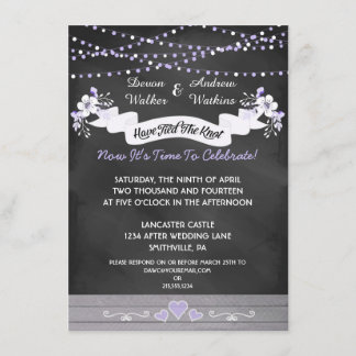 Fleurs et lumières Invitation de mariage après la