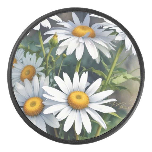 Fleurs et marguerites Elégante aquarelle (Devant)