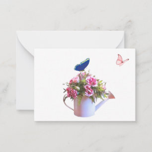 Fleurs Et Papillons Cartes De Notes