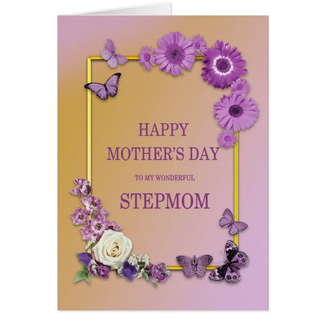 Fleurs et papillons de la Fête des mères Stepmaman (Devant)