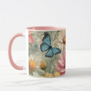 Fleurs Et Papillons L'Art Travail Mug
