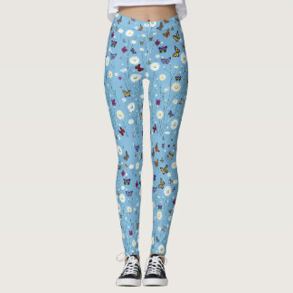 Fleurs et papillons leggings
