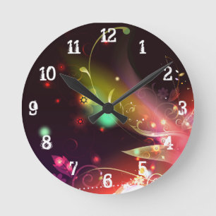 Fleurs et parfums : Horloge murale