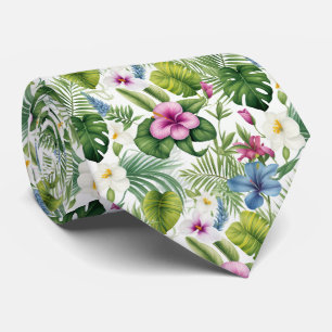 Fleurs exotiques colorées Cravate de design