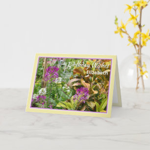 Fleurs exotiques Personnalisées Bonne Carte d'Anni