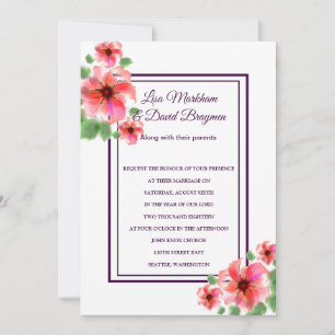 Fleurs Faire-part de mariage