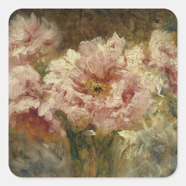 Fleurs – Félix Ziem Square Sticker (Front)
