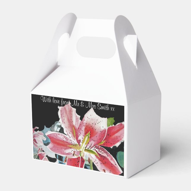 Fleurs florales de Lys rouge Mariage Ballotins de  (Verso)