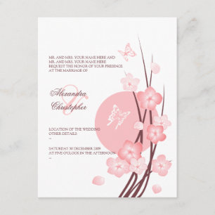 Fleurs florales Papillons Mariage Faire-part 2