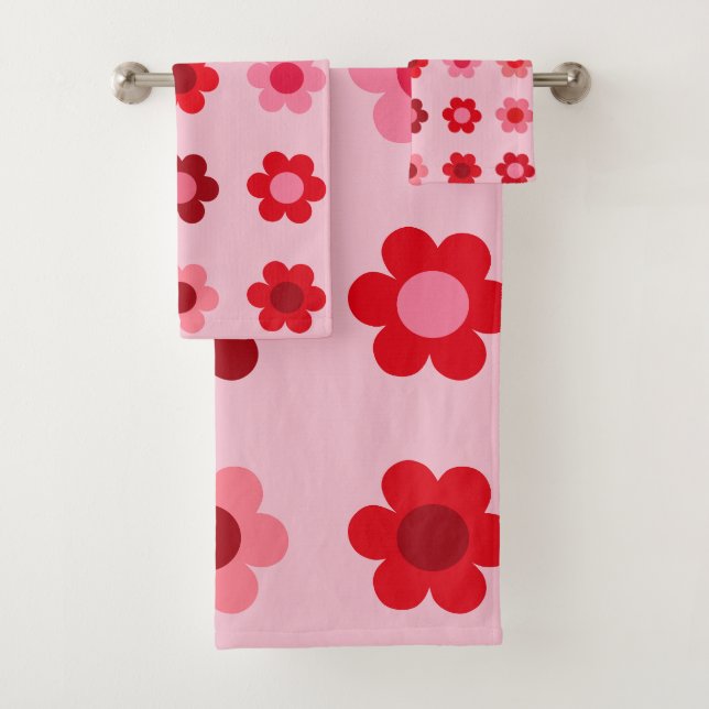 Fleurs Florales Rose Et Rouge (En situation)