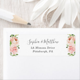 Fleurs florales rose pâle Mariage vert